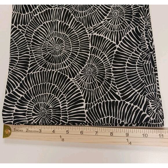 Robert Louis Pants Women's L Black & White Wide Leg Pull On Stretch Silky FLAW - Picture 10 of 11